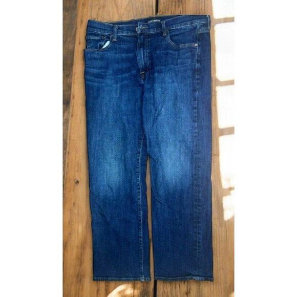 Lucky Brand Mens 181 Relaxed Dark Wash Straight Jeans 34x30 - Picture 1 of 7